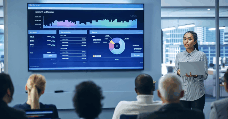 A imagem ilustra o uso de métricas e feedbacks na validação de um MVP, auxiliando na tomada de decisão para otimização de produtos e serviços.